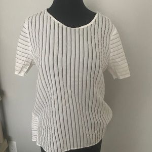 J.Crew semi sheer crisp white top Sz 6